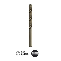 Broca Cobalto Wolfpack Hss Cilindrica  2,50 mm,