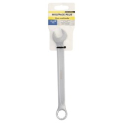 Llave Combinada Plus 19x19 Acero Cromo Vanadio DIN 3113, Llave Doble Boca, Llave Fija, Llave Estrella
