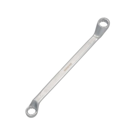 Llave Estrella Acodada Plus Acero Cromo Vanadio 14x15 DIN 838, Llave Doble Boca Acodada, Llave Fija Estrella Acodada