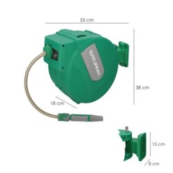 Enrollador Automatico Manguera Para Jardin, Recogedor Manguera Automatico, Porta Mangueras Jardin Manguera De 20 Metros