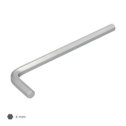 Llave Allen Larga Acero Cromo Vanadio Profesional 6,0 mm, Llave Hexagonal, Llave Allen Taller Mecanica, Llave Allen Bricolaje