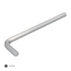 Llave Allen Larga Acero Cromo Vanadio Profesional 9,0 mm, Llave Hexagonal, Llave Allen Taller Mecanica, Llave Allen Bricolaje
