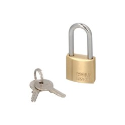 Candado Laton Arco Largo 20 mm, Arco Endurecido, Candado Maletas, Candado Taquillas, Candado Puertas