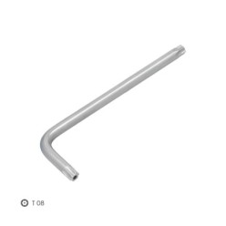 Llave Torx Inviolable Larga Acero Cromo Vanadio Profesional T08 mm, Llave Estrella, Llave Allen Estrella
