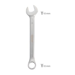 Llave Combinada Plus 10x10 Acero Cromo Vanadio DIN 3113, Llave Doble Boca, Llave Fija, Llave Estrella