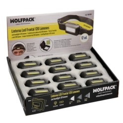 Linterna Led Frontal Cabeza Ajustable 120 Lumenes, 3 Modos, Cinta Ajustable, 3 Baterias AAA Incluidas