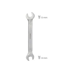 Llave Fija Plus Acero Cromo Vanadio 14x15 DIN 3110, Llave Fija, Llave Fija Doble
