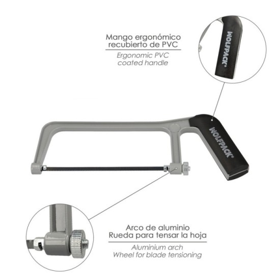 Arco Sierra Mini Profesional Aluminio Hoja 150 mm, Serrucho, Segueta, Segueta, Mini Arco Sierra al por Mayor | Almacén de Ferret