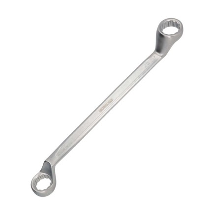 Llave Estrella Acodada Plus Acero Cromo Vanadio 20x22 DIN 838, Llave Doble Boca Acodada, Llave Fija Estrella Acodada