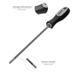 Lima Con Mango Motosierras 320 mm, Ø 4,8 mm,