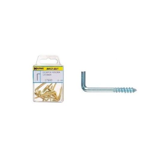 Alcayatas Rosca Zincada 18x50  mm, Brico Self 14unidades al por Mayor | Almacén de Ferretería
