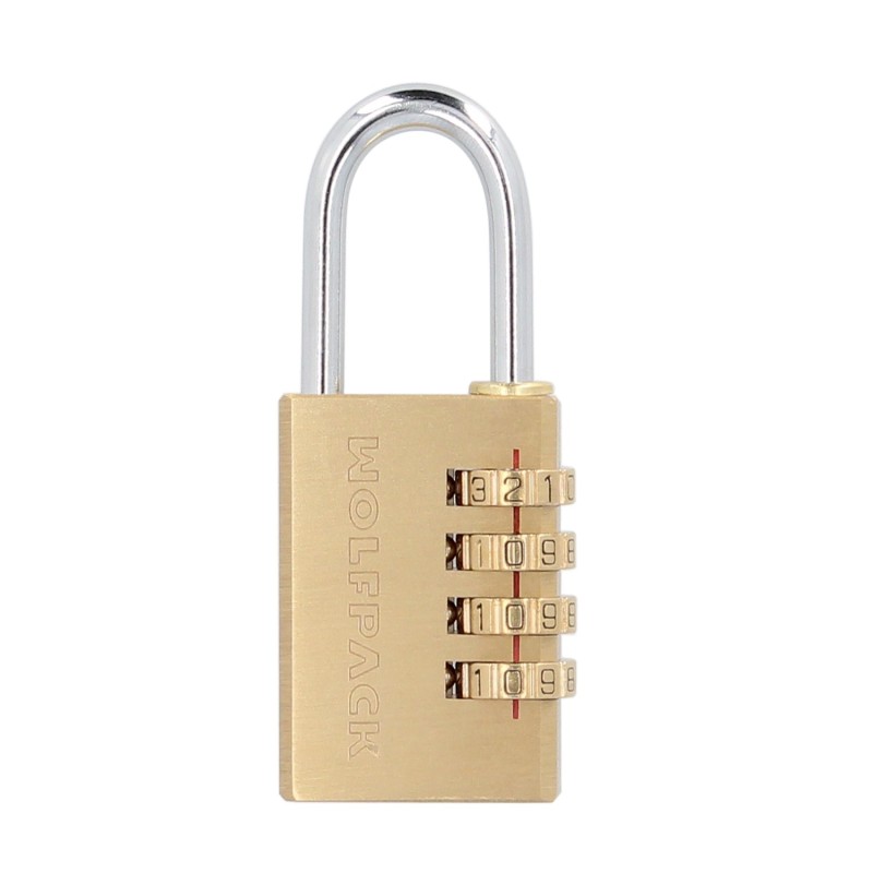 Candado Combinación Laton 28 mm, 4 dígitos