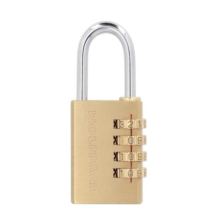Candado Combinación Laton 28 mm, 4 dígitos