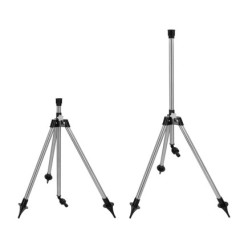 Tripode Para Aspersores Altura Regulable 55/90 cm, Tomas agua 1/2", Acero Cromado, Tripode Aspersores Jardineria
