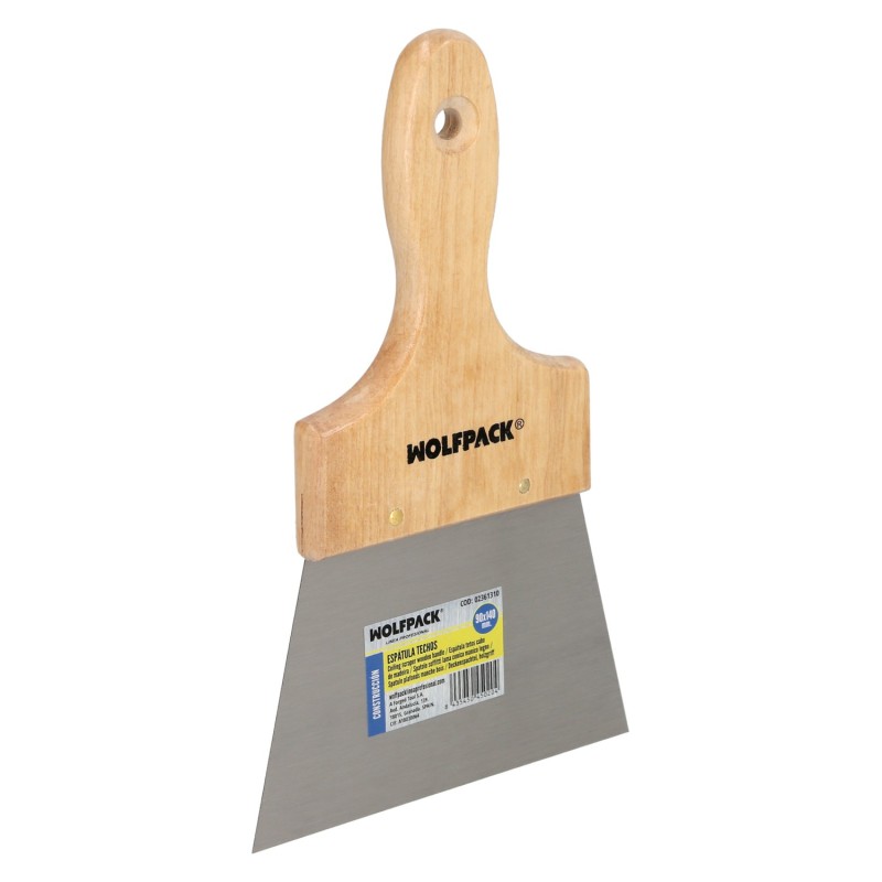 Espatula Techos Mango Madera Hoja Acero 90 x 140 mm, Espatula Yeso, Espatula Pintor, Espatula Masillas, Espatula Pladur, etc,