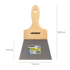 Espatula Techos Mango Madera Hoja Acero 90 x 140 mm, Espatula Yeso, Espatula Pintor, Espatula Masillas, Espatula Pladur, etc,