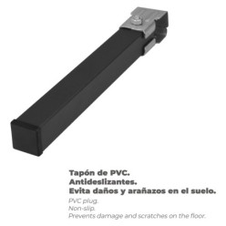 Juego Patas Somier Cuadradas (4 Unidades) Tubo 30x30 mm, Para Somier de 30x30 mm, Altura 25 cm,