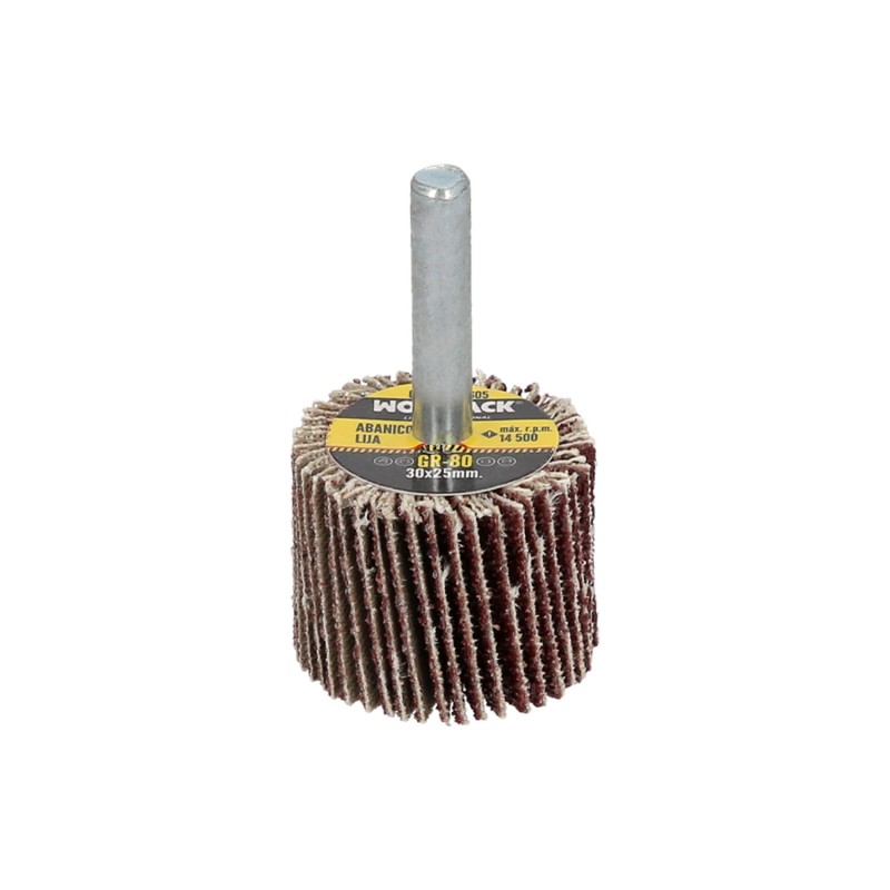 Abanico Lija Grano 80 Medida Ø 30 x 25 mm, Disco Abrasivo Laminas, Ruedas Mil Hojas, Ruedas Abrasivas,Lijado,Desbaste,Pulir