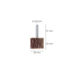 Abanico Lija Grano 80 Medida Ø 30 x 25 mm, Disco Abrasivo Laminas, Ruedas Mil Hojas, Ruedas Abrasivas,Lijado,Desbaste,Pulir