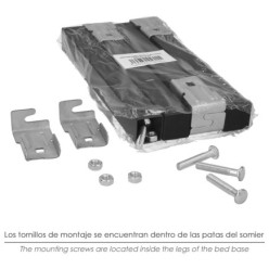 Juego Patas Somier Cuadradas (4 Unidades) Tubo 30x30 mm, Para Somier de 30x30 mm, Altura 25 cm,