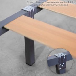 Juego Patas Somier Cuadradas (4 Unidades) Tubo 30x30 mm, Para Somier de 30x30 mm, Altura 25 cm,