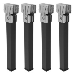 Juego Patas Somier Cuadradas (4 Unidades) Tubo 30x30 mm, Para Somier de 40x30 mm, Altura 25 cm,