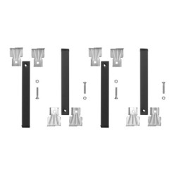 Juego Patas Somier Cuadradas (4 Unidades) Tubo 30x30 mm, Para Somier de 40x30 mm, Altura 25 cm,