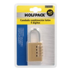 Candado Combinación Laton 40 mm, 4 dígitos