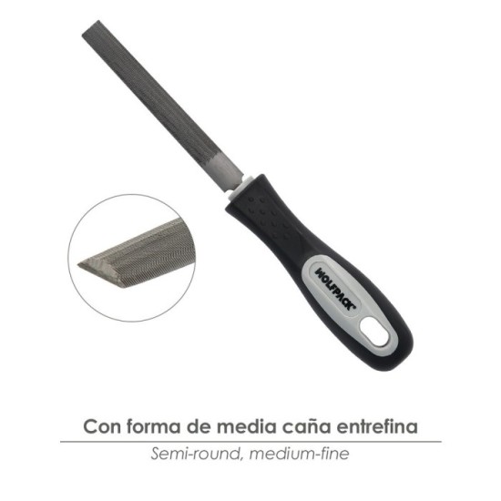Lima Con Mango Media Caña Entrefina  4" al por Mayor | Almacén de Ferretería