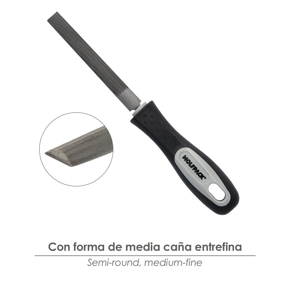 Lima Con Mango Media Caña Entrefina  4" al por Mayor | Almacén de Ferretería
