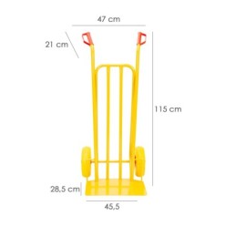 Carretilla Almacen / Sacos  Ruedas Macizas Llantas De Plástico