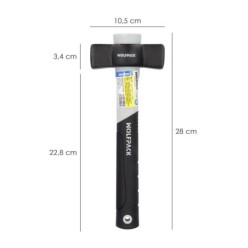 Maceta Mango Fibra Vidrio Mango Fibra Vidrio Con Empuñadura Antideslizante, 800 Gramos 28 cm,