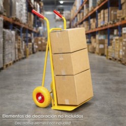 Carretilla Almacen / Sacos Con Pala Abatible Ruedas Macizas Llantas de plástico