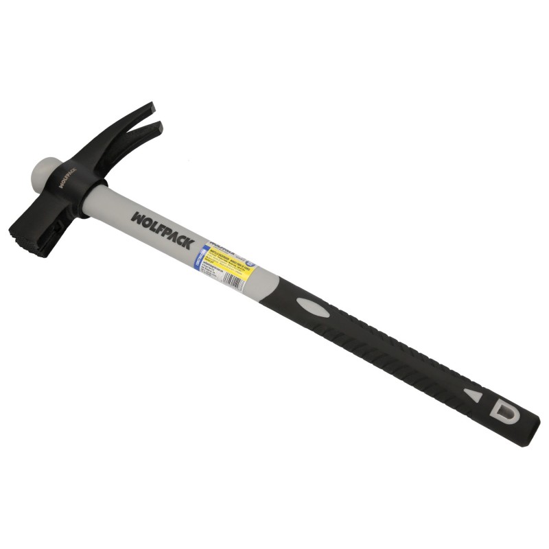 Martillo Encofrador Magentico Fibra Vidrio Mango Fibra Vidrio Con Empuñadura Antideslizante, 700 Gramos 50 cm,