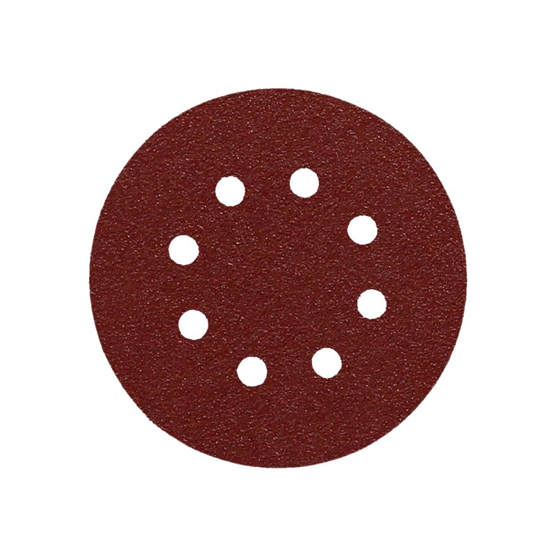 Lija Recambio Velcro Disco Ø 125 mm, con Agujeros Grano  80 (10 Piezas)