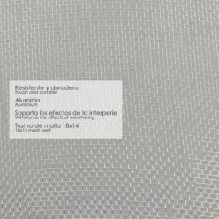 Tela Mosquitera Aluminio 18x14/120  Rollo 30 metros