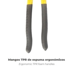 Tenazas Apertura Múltiple Negra 250 mm, Mangos Plastificados DIN 8976, Pico De Loro, Alicates Extensibles, Tenazas Fontanero