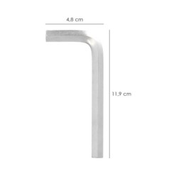 Llave Allen Standar Acero Cromo Vanadio Profesional 10,0 mm, Llave Hexagonal, Llave Allen Taller Mecanica, Llave Allen Bricolaje