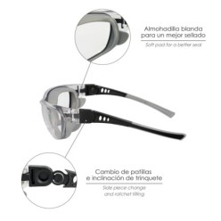 Gafas de Seguridad Acolchadas Cristales Transparentes Con Patillas o Goma Elastica,  Patillas Engomadas EN/166