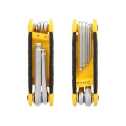 Juego 7 Llaves Allen Plegable Con Bola Acero Cromo Vanadio, Juego Llaves Hexagonales, Juego De Llaves Plegable Allen Con Bola