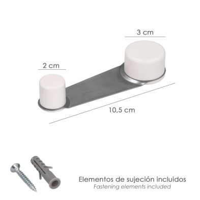 Cierra Puertas Con Retenedor Fuerza 3, Color Blanco (Puertas 80/100 cm,)
