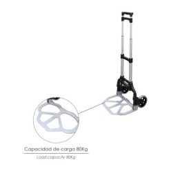 Carretilla Plegable Aluminio Portatil   60 kg,