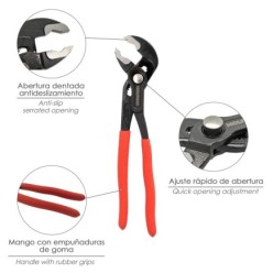 Tenazas Apertura Multiple Con Bloqueo 250 mm, Pico De Loro, Alicates Extensibles, Tenazas Fontanero