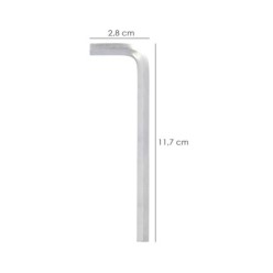 Llave Allen Larga Acero Cromo Vanadio Profesional 5,0 mm, Llave Hexagonal, Llave Allen Taller Mecanica, Llave Allen Bricolaje