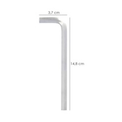 Llave Allen Larga Acero Cromo Vanadio Profesional 7,0 mm, Llave Hexagonal, Llave Allen Taller Mecanica, Llave Allen Bricolaje