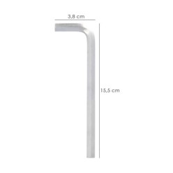 Llave Allen Larga Acero Cromo Vanadio Profesional 8,0 mm, Llave Hexagonal, Llave Allen Taller Mecanica, Llave Allen Bricolaje