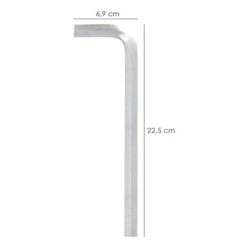 Llave Allen Larga Acero Cromo Vanadio Profesional 14,0 mm, Llave Hexagonal, Llave Allen Taller Mecanica, Llave Allen Bricolaje