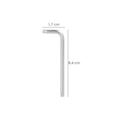 Llave Torx Inviolable Larga Acero Cromo Vanadio Profesional T08 mm, Llave Estrella, Llave Allen Estrella
