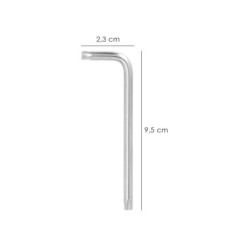 Llave Torx Inviolable Larga Acero Cromo Vanadio Profesional T20 mm, Llave Estrella, Llave Allen Estrella