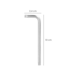 Llave Torx Inviolable Larga Acero Cromo Vanadio Profesional T25 mm, Llave Estrella, Llave Allen Estrella